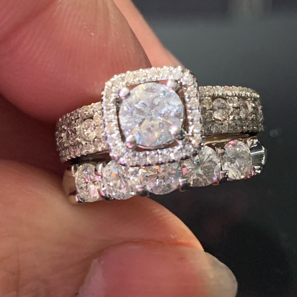 14k diamond wedding set - Picture 2 of 5